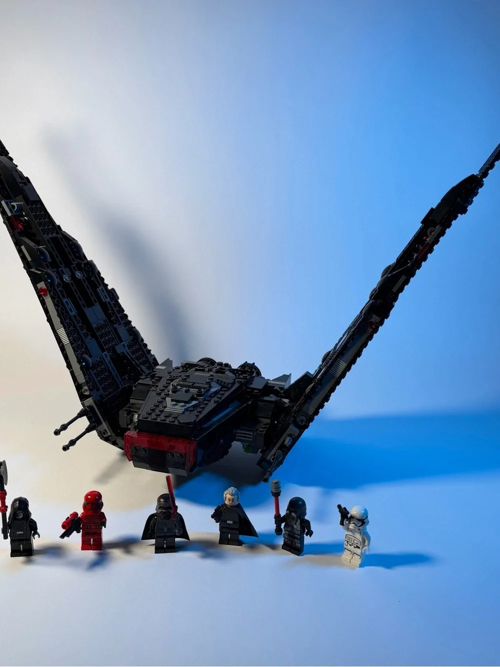 Galactic Wing Building Set with Black and Red Minifigures - Kids Toys